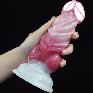 FAAK Small Anal Dilator Soft Silicone Monster <b>Dildo</b> Flexible Mushroom Head Rosy Knot <b>Dildo</b> for Women Adult Sex Toy - Product Image 1