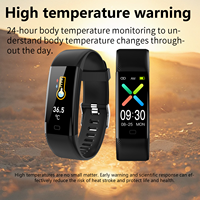 Pulsera Inteligente F07T al por Mayor, con Seguimiento de Temperatura Corporal, Detección de Frecuencia Cardíaca, Pulsera de Precisión para la Detección de Fiebre, Certificación CE/ROHS