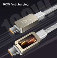 Kabel Data LED Bercahaya PD100W Pengisian Cepat Chip Emarker Ponsel Laptop Tipe C untuk iPhone 17 IOS Printer