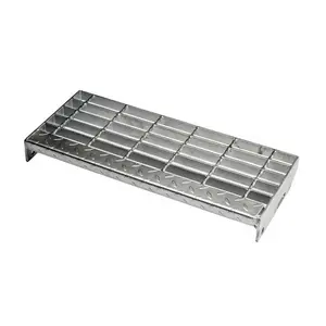 30x3mm Industrial Use Safety Grating Stair Treads Hot-dip Galvanized Outdoor Metal Stairs