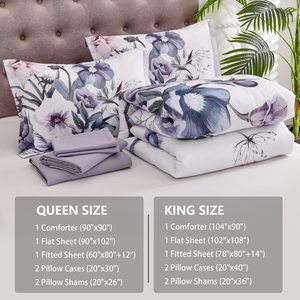 <span class=keywords><strong>Set</strong></span> di Biancheria da Letto in Poliestere con Stampa Floreale Personalizzata, Tasche Profonde 12 Pollici, Microfibra Ultra Morbida per Camera da Letto, Servizio OEM ODM - Product Image 6