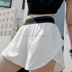 Women's Spring Summer High-Waisted Fashion Bottoms With Logo Loose Versatile Casual Wide-Leg Shorts - Product Image 4