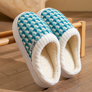 Zapatillas de Casa Populares para Hombre y Mujer, Otoño-Invierno, con Suelas Gruesas Antideslizantes y Parte Superior de Terciopelo, para Interiores y Exteriores - Product Image 3