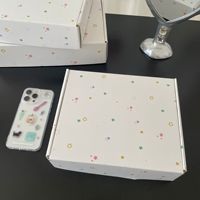 Boîtes d'expédition en carton ondulé imprimées avec des points colorés personnalisés, boîte d'expédition écologique pour les petites entreprises