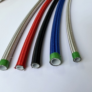SAE100 R14 고통력 고압 스테인리스 스틸 SS304 PTFE 브레이디드 호스 고무 외피 연료 시스템 ISO 9001 인증 - Product Image 6