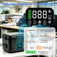 Boîte à lunch électrique en gros, couleur personnalisée, OEM, chauffe-plat rechargeable 1,5 L, 8 couleurs, portable