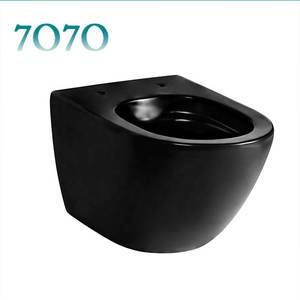 <span class=keywords><strong>WC</strong></span> suspendu monobloc 7O7O en céramique blanche, design moderne, cuvette allongée, siphon en P, certifié ISO9001, garantie 5 ans, idéal <span class=keywords><strong>pour</strong></span> les hôtels - Product Image 1