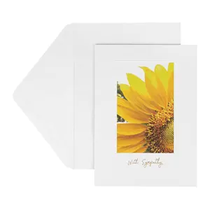 도매 해바라기 꽃 인사말 카드, 사용자 정의 인쇄 금박 동정 카드