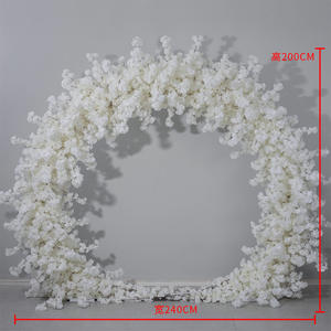 Arco de Boda de Flores de Cerezo Artificiales, Seda Ecológica, <span class=keywords><strong>Blueway</strong></span>, 2m X 2m, Forma Circular, Fondo para Escenario de Eventos - Product Image 2