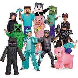 Colección <span class=keywords><strong>de</strong></span> Disfraces <span class=keywords><strong>de</strong></span> <span class=keywords><strong>Minecraft</strong></span> para Niños, Set <span class=keywords><strong>de</strong></span> Personajes <span class=keywords><strong>de</strong></span> Pixel Art, Steve, <span class=keywords><strong>Creeper</strong></span>, Enderman, Zombie, Cerdo, Cosplay <span class=keywords><strong>de</strong></span> Halloween - Product Image 1