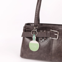 Breloque de sac de raquette de ping-pong, personnalisable OEM & ODM, pendentif de tennis de table en PU multicolore pour sac à main, sac à dos, bagage, porte-clés