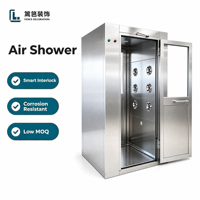 Pintu Air Shower Ruang Bersih Baja Anti Karat Baru dengan Filter HEPA 1500W Induksi Inframerah untuk Penggunaan Pabrik