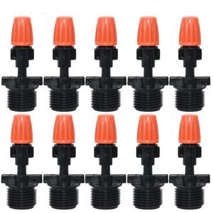 Buse de micro-pulvérisation 1/4 po avec capuchon orange, port 0,8 mm, accessoire pour système d'irrigation goutte à goutte de jardin - Product Image 1