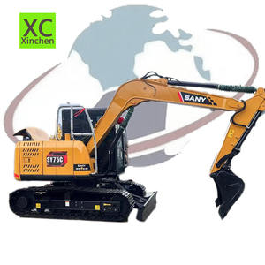 Sany พลั่วขุดดินแบบเคลื่อนย้ายได้ SY75ขุดขนาดเล็ก Sany ตีนตะขาบตีนตะขาบ7.5ton ใช้ - Product Image 1