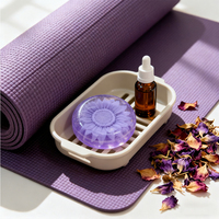 Savon antiseptique transparent fait main Purple Daisy aux huiles essentielles naturelles et vitamine E, pour tous types de peau, parfum personnalisé, OEM ODM