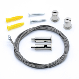 <span class=keywords><strong>Suspension</strong></span> de plafond réglable à câble métallique en acier inoxydable kits suspendus lampe avec raccord - Product Image 3