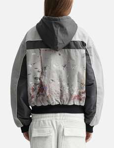 เสื้อผ้าลำลองมีฮู้ดสไตล์สตรีทย้อนยุคสำหรับผู้หญิงปรับแต่งได้เสื้อผ้าฤดูใบไม้ร่วงพิมพ์ลายทันสมัยและดีไซน์ทุกข์ - Product Image 3