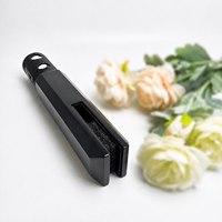 Support de fixation pour balcon et terrasse, pour tube de 12 mm, en acier inoxydable 304 noir brillant, avec insert texturé fileté pour poteau de fixation de verre