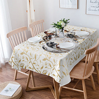 Automne noël thanksgiving nappe couverture Floral salle à manger indien Table lin bloc imprimé nappe
