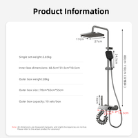 Meilleure vente en stock : Ensemble de douche thermostatique à touches piano, 4 modes, 4 sorties, jet doux, chromé – Le favori d'Europe et d'Amérique