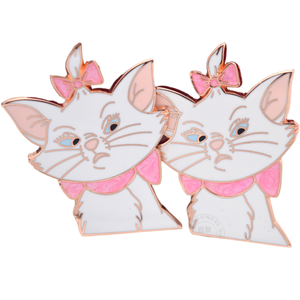 Épinglette en émail dur de haute qualité, motif de personnages de dessins animés, rose doré, ARTISTOCATS CATS <span class=keywords><strong>MARIE</strong></span> TOULOUSE BERLIOZ KITTEN, avec nacré - Product Image 1