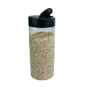 100ml Salz-und Pfeffer behälter Plastik gewürz flasche doppelt offene Klappdeckel Küche feuchtigkeit beständiges Siegel Vorrats glas
