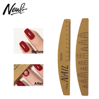 Lime à ongles demi-lune double face en sable gris, grain 100/150/180/240, pour manucure et pédicure, avec logo personnalisé