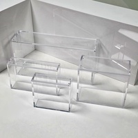 Boîte de rangement portable moderne personnalisée en usine, boîte de présentation en acrylique pour boosters ETB, avec couvercle magnétique, empilable