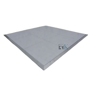 4ft*4ft Wooden <b>Platform</b> White Dance Floor with Aluminum Edges Dance Floor - Product Image 1