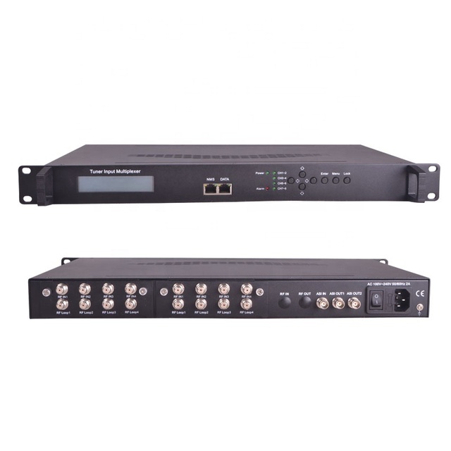 DVB T/S Multiplexer, 2 ASI+6 Tuners Input 8 Channels TV Multiplexer