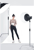Support d'éclairage robuste de 3,3 m, trépied en acier inoxydable avec pieds articulés pour photographie, boîte à lumière et éclairage vidéo