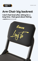 Chaise de pêche compacte et pliable en acier au carbone, petite taille de rangement, base anti-affouillage, chaise de pêche portable pour étang et voiture