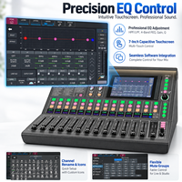 Console de mixage audio numérique professionnelle MX26 à 26 canaux avec écran tactile de 7 pouces, contrôle Wi-Fi et enregistrement USB