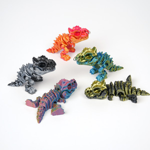 2026 Mini Dinosaure T-Rex Mord-doigt en PLA, Porte-clés Créatif Imprimé en 3D, Figurine d'Action Articulée - Product Image 1