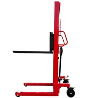 Chariot élévateur manuel hydraulique compact pour entrepôt, plateforme de levage légère avec fourches de 900 mm et levée de 1200 mm pour la manutention d'outils