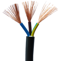 Usine TSJ TBJ RVV 3x12 awg fil pvc 2, 3, 4-core TSJ-16 d'alimentation électrique multi core câble flexible