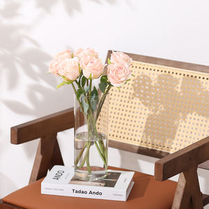 Jarrón acrílico alto personalizable con diseño Art Deco, centro de mesa cilíndrico de plástico para boda y decoración del hogar - Product Image 5