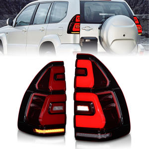 Feux arrière LED complets pour Prado 2003-2007, étanches à l'eau et à la poussière, fumé/rouge, Plug & Play, certifiés DOT, éclairage automobile - Product Image 2