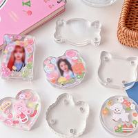 Mini cadre photo magnétique double face en acrylique étanche, support mignon en forme de brique pour photos de 1 pouce, autocollants, journal DIY