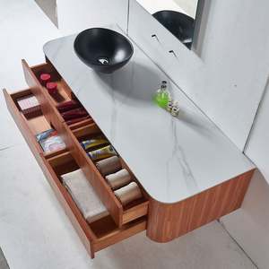 Affordable <b>Bathroom</b> Cabinet with <b>Smart</b> LED <b>Mirror</b> Professional Manufacturer's New Waterproof <b>Bathroom</b> Vanities With Single Sink - Product Image 4