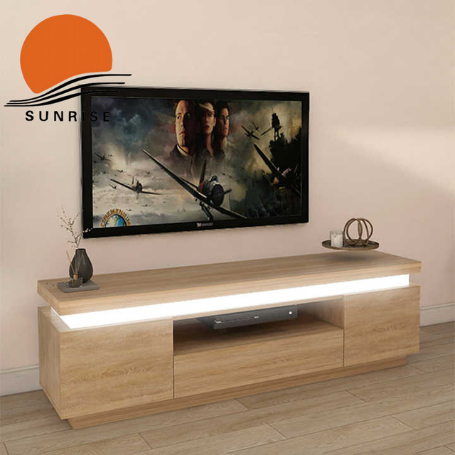 Modern Eco-Friendly Customized LED TV Stand Wood Floor Mount for Home & Hotel Living Rooms Living Room Furniture Fits 55-59 TVs