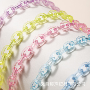 Chaîne transparente en acrylique 50cm, accessoires de bijoux DIY pour téléphone, sac, masque, bracelet, vente en gros - Product Image 1