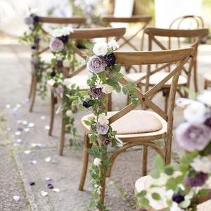 Ramos de Flores Artificiales Estilo Nórdico LANJO para Decoración de Sillas en Bodas al Aire Libre, Flores Frescas de Bosque, Directo de Fábrica - Product Image 4