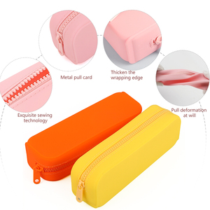 Tas silikon karet warna-warni tempat pensil untuk grosir lucu tas Tote tas hadiah kotak kampus anak-anak & tempat pensil warna-warni