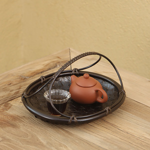 Handmade <b>Bamboo</b> Lacquer <b>Basket</b> Set Rectangle Storage For Tea Ceremony Snack Plate Living Room Use - Product Image 4