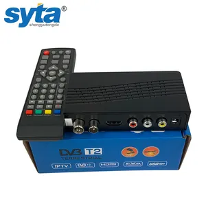 SYTA Set Top Box MINI 115MM DVB-T/T2/C STB HD, penerima satelit mendukung H.264 gratis ke saluran udara FTA RF WIFI