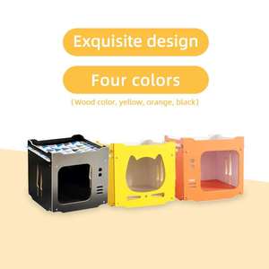 Fabrika tasarım özel kapalı ahşap kedi evi köpekler kulübesi Pet evler büyük ahşap kedi kafesi mobilya - Product Image 5