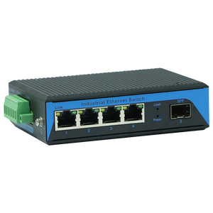 <span class=keywords><strong>Switch</strong></span> Ethernet <span class=keywords><strong>Industriale</strong></span> Gigabit a 5 Porte, 4 RJ45 e 1 Slot SFP, Non Gestito, Montaggio su Guida DIN, Alluminio, DC 12-52V, <span class=keywords><strong>Switch</strong></span> PoE Opzionale - Product Image 1