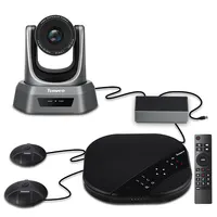 TEVO-VA3000E مجموعة hd فيديو الصوت آلة نظام المؤتمرات كاميرا ويب الأعمال حزمة مع التوسع ميكروفون مكبر الصوت