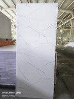 1m X 2.4m Panneau mural en PVC creux à l'intérieur Système d'installation de languette et de rainure Design en marbre Décoration murale intérieure étanche